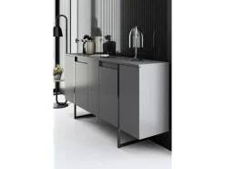 Ensemble de meubles de salon en bois "Luxe" - 160 x 35 x 80 cm - Noir