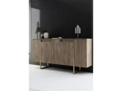 Ensemble de meubles de salon en bois "Luxe" - 160 x 35 x 80 cm - Marron