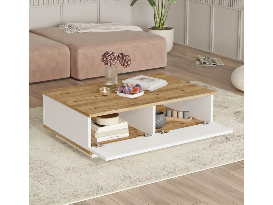 Ensemble de meubles de salon en bois "FR18" - 180 x 44 x 44 cm - Blanc
