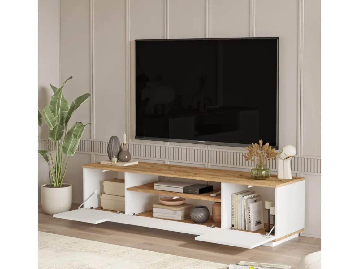 Ensemble de meubles de salon en bois "FR18" - 180 x 44 x 44 cm - Blanc