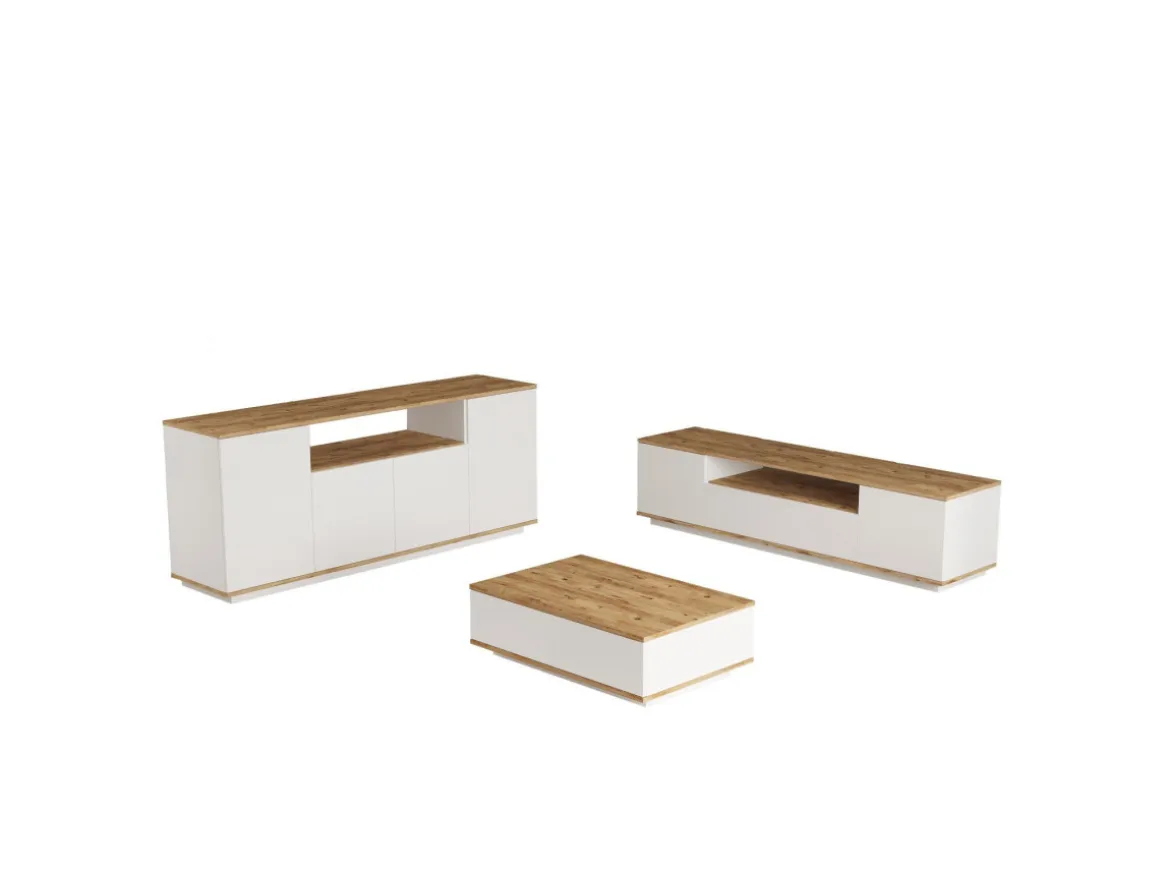 Ensemble de meubles de salon en bois "FR18" - 180 x 44 x 44 cm - Blanc
