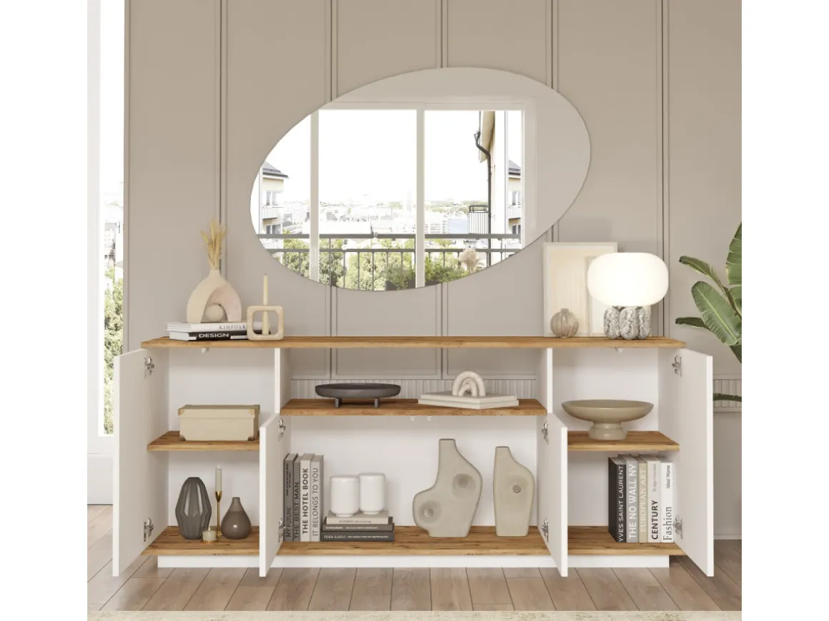 Ensemble de meubles de salon en bois "FR18" - 180 x 44 x 44 cm - Blanc