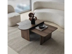 Ensemble de table basse en bois "Paris" 105 x 60 x 35 cm - Bronze