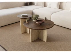 Ensemble de table basse en bois 