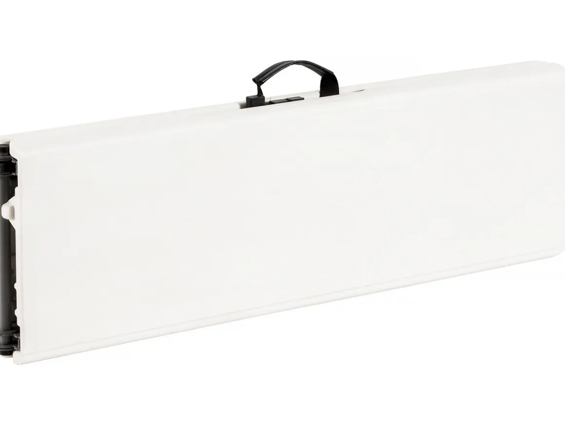 Ensemble Table de jardin pliante + 2 Bancs pliants " Foldy" - Blanc