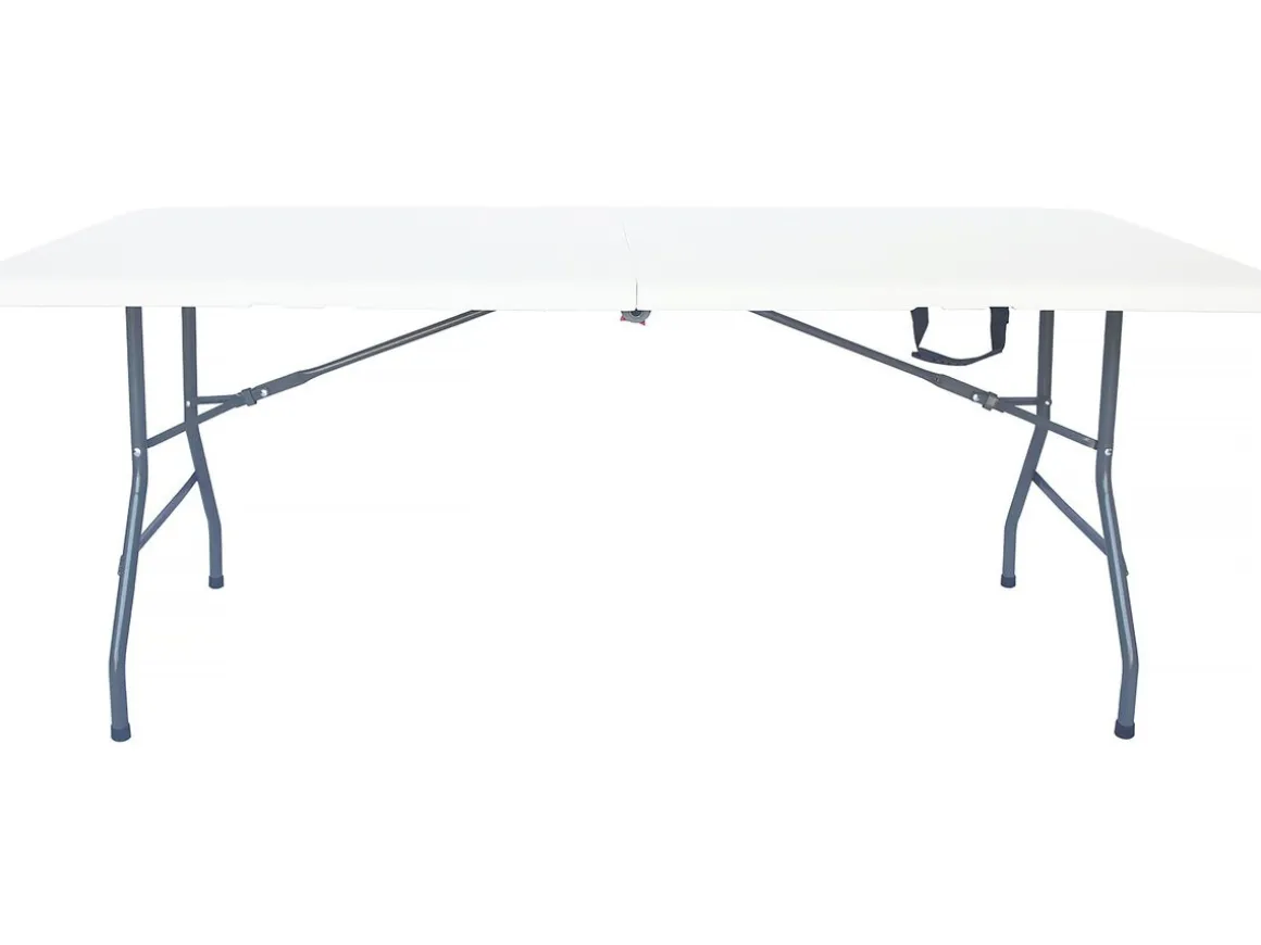 Ensemble Table de jardin pliante + 2 Bancs pliants " Foldy" - Blanc