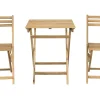 Ensemble table et chaises de jardin "Aldo" en bois - 2 places - Marron