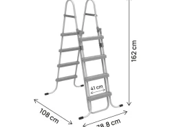 Escalier de piscine avec système de sécurité enfant