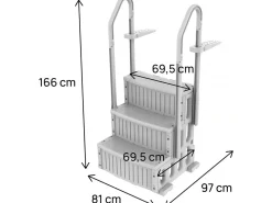 Escalier simple de piscine 