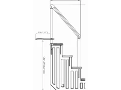 Escalier simple pour piscine en plastique