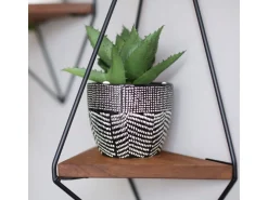 Etagère murale géométrique en bois en bois