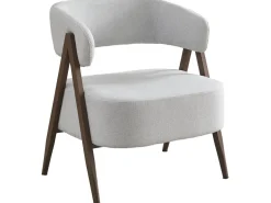 Fauteuil avec structure imitation bois