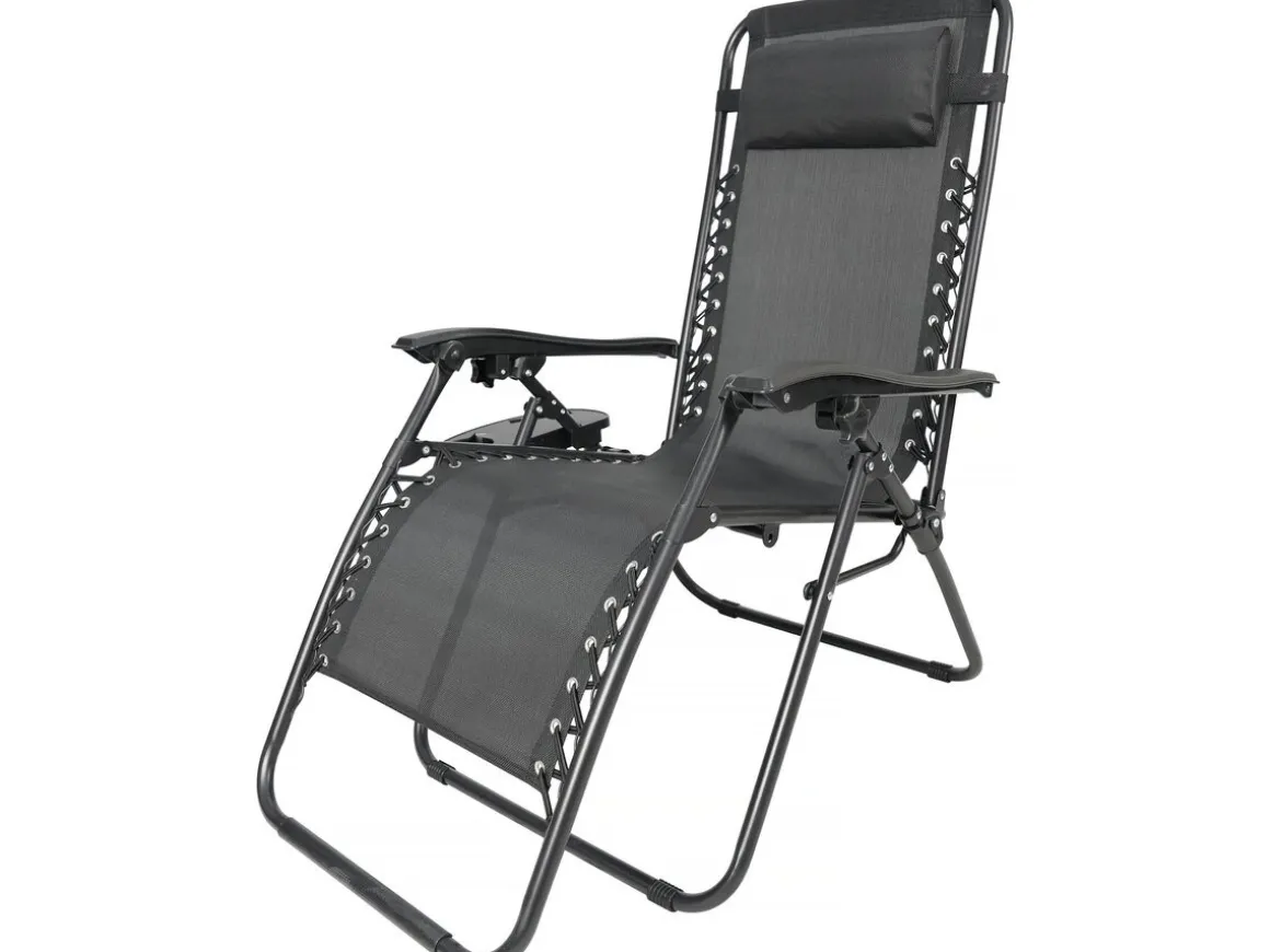 Fauteuil de jardin relax zéro gravité "Sintra" - Noir