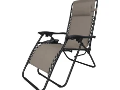 Fauteuil de jardin relax zéro gravité avec coussin matelassé 