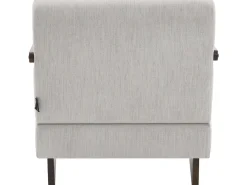 Fauteuil intérieur scandinave en bois et tissu "Lena" - Beige