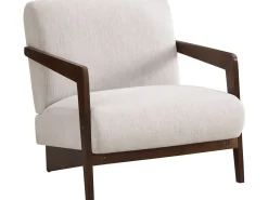 Fauteuil intérieur scandinave en bois et tissu 