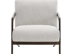 Fauteuil intérieur scandinave en bois et tissu 