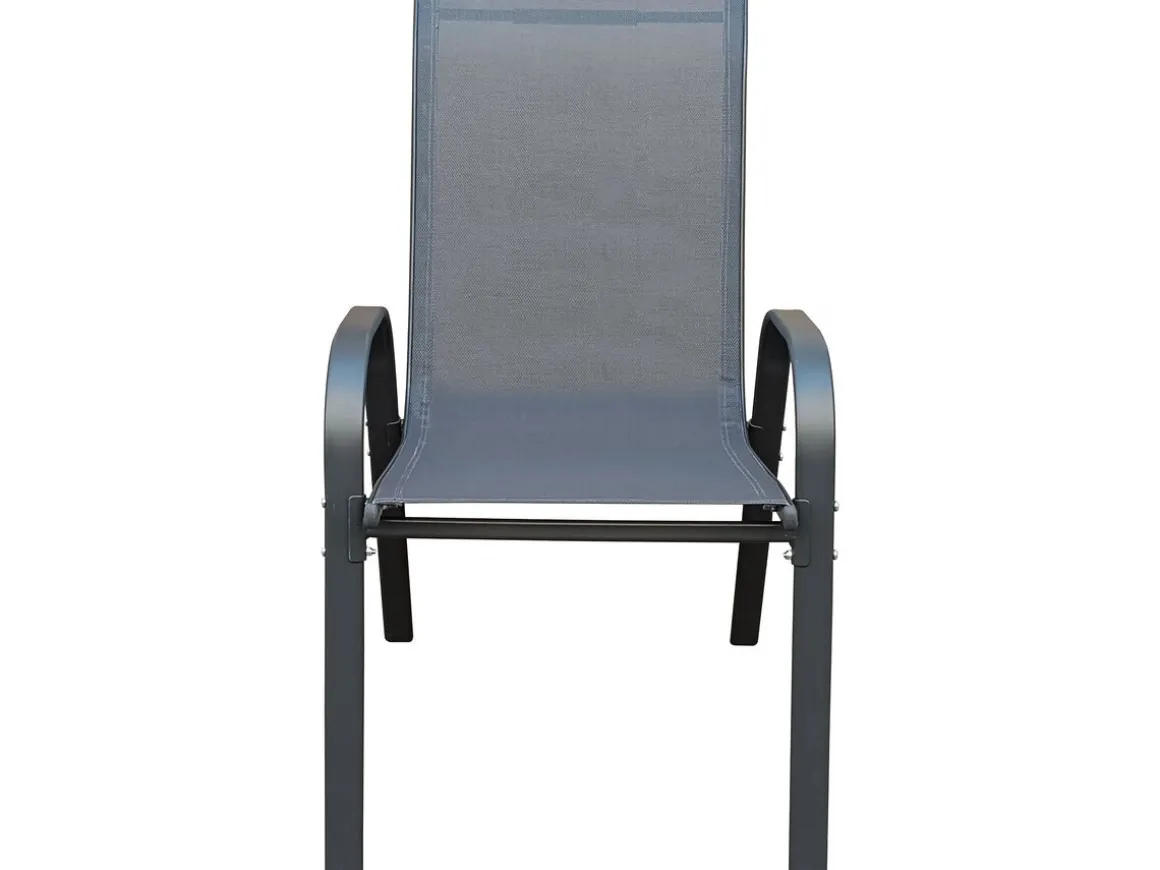 Fauteuil jardin textilène "Cordoba" - Phoenix - Lot de 2 - Anthracite