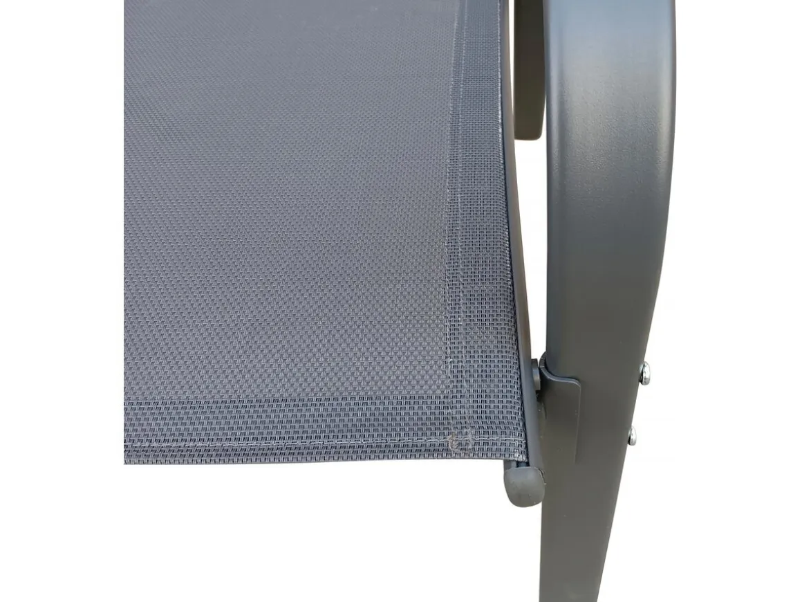 Fauteuil jardin textilène "Cordoba" - Phoenix - Lot de 2 - Anthracite