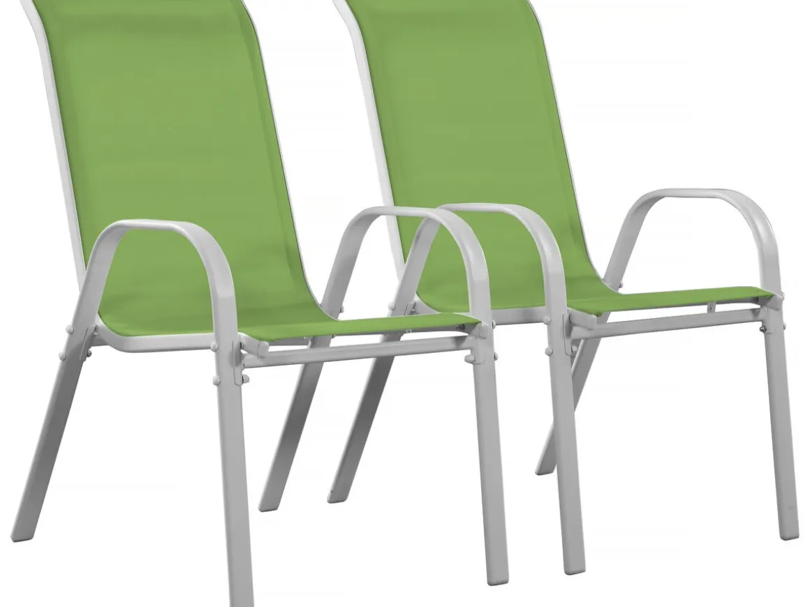 Fauteuil jardin Textilène "Cordoba" - Phoenix - Vert - Lot de 2