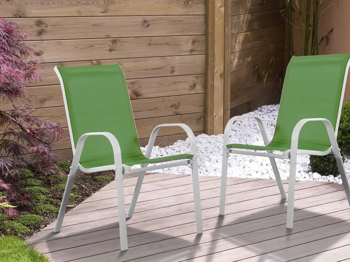 Fauteuil jardin Textilène "Cordoba" - Phoenix - Vert - Lot de 2