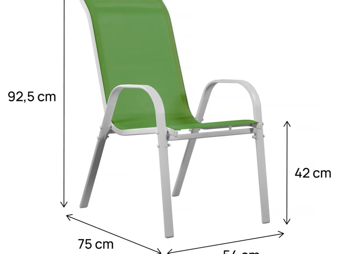 Fauteuil jardin Textilène "Cordoba" - Phoenix - Vert - Lot de 2