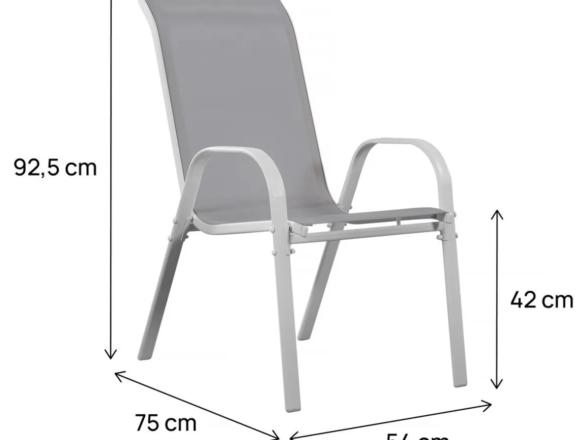 Fauteuil jardin Textilène "Cordoba" - Phoenix - Ecru - Lot de 2