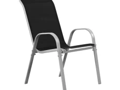 Fauteuil jardin Textilène "Cordoba" - Phoenix - Noir - Lot de 4