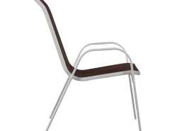 Fauteuil jardin Textilène "Cordoba" - Phoenix - Taupe - Lot de 2