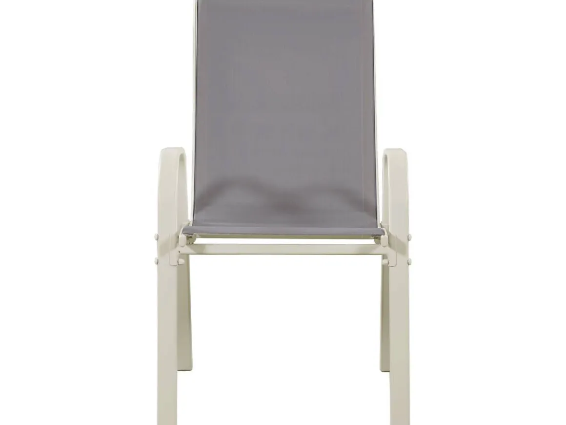 Fauteuil jardin Textilène "Cordoba" - Phoenix - Gris clair - Lot de 4