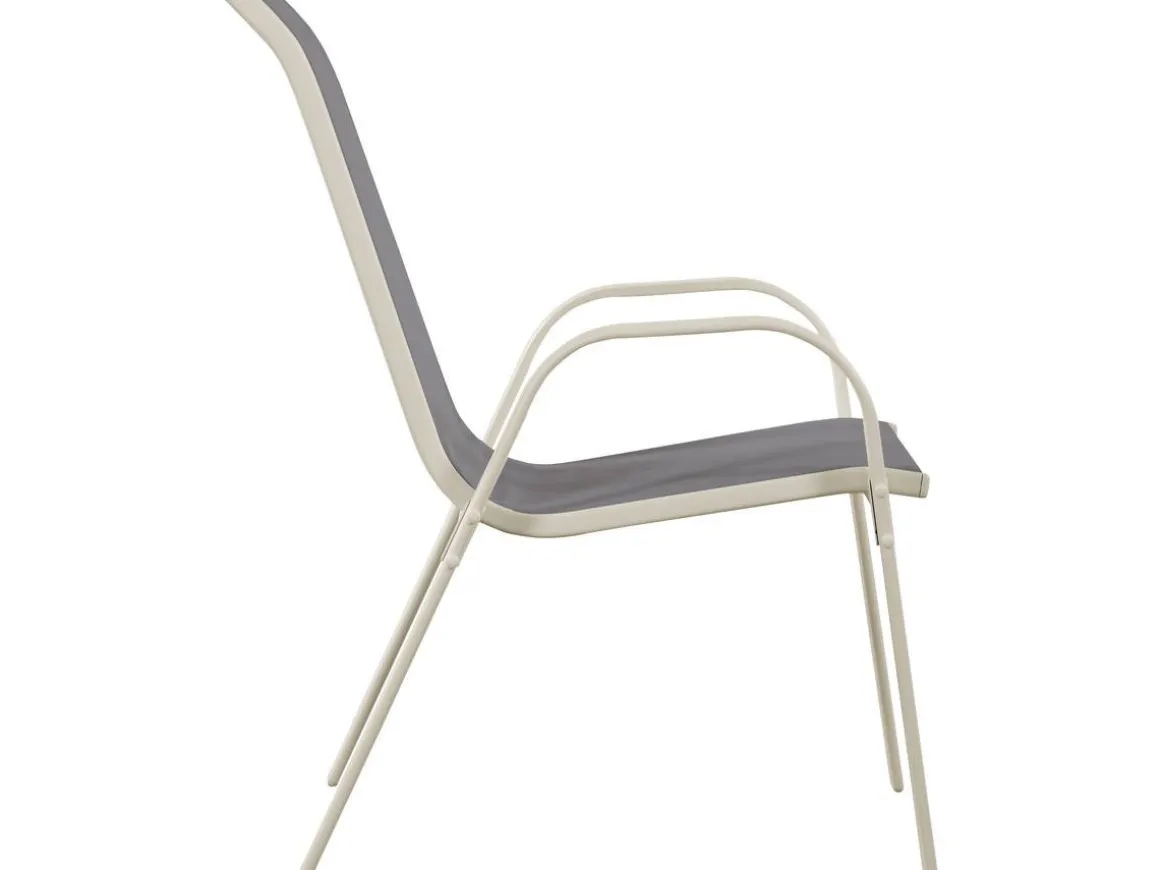 Fauteuil jardin Textilène "Cordoba" - Phoenix - Gris clair - Lot de 4