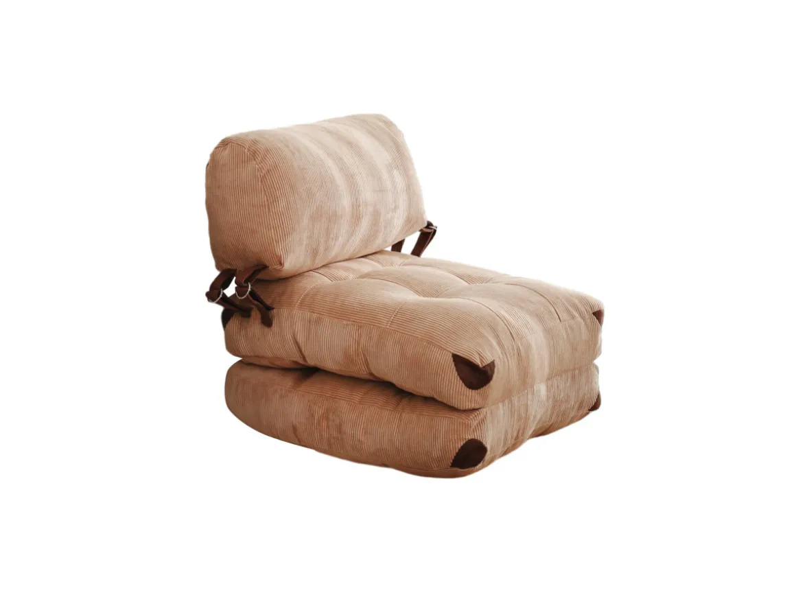 Fauteuil-lit en tissu "Fold" - 80 x 60 x 70 cm - Marron