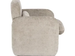 Fauteuil lounge en tissu chiné "Cozmo" - 78 x 79 x 77 cm - Beige