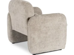 Fauteuil lounge en tissu chiné 