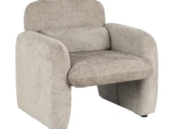 Fauteuil lounge en tissu chiné 
