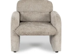 Fauteuil lounge en tissu chiné 