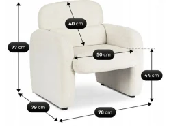 Fauteuil lounge en tissu chiné 