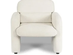 Fauteuil lounge en tissu chiné 