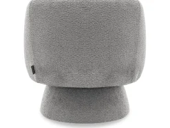 Fauteuil pivotant en tissu bouclette 