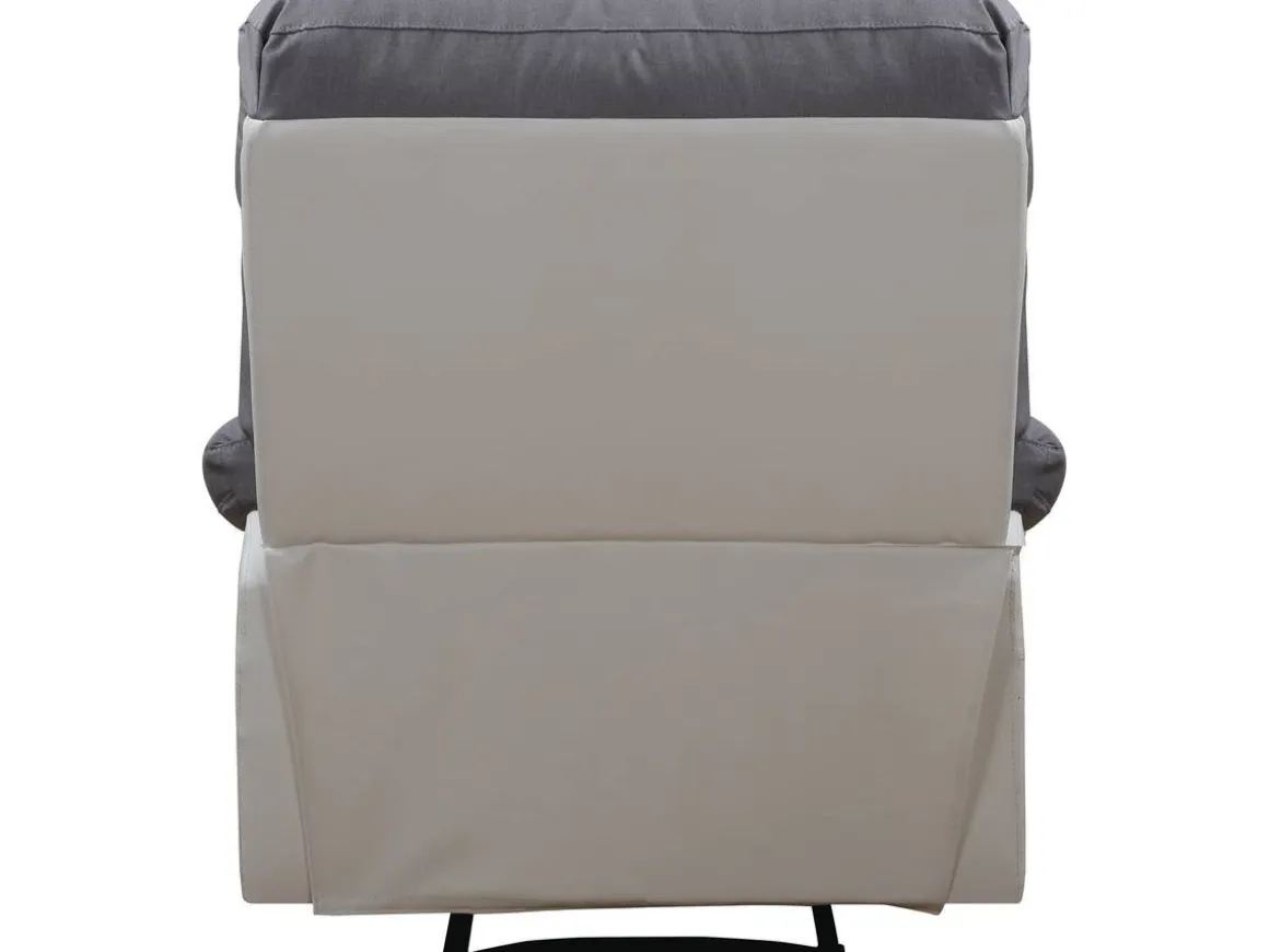 Fauteuil relax "Lincoln" - 90 x 89 x 103 cm - Blanc/Gris clair
