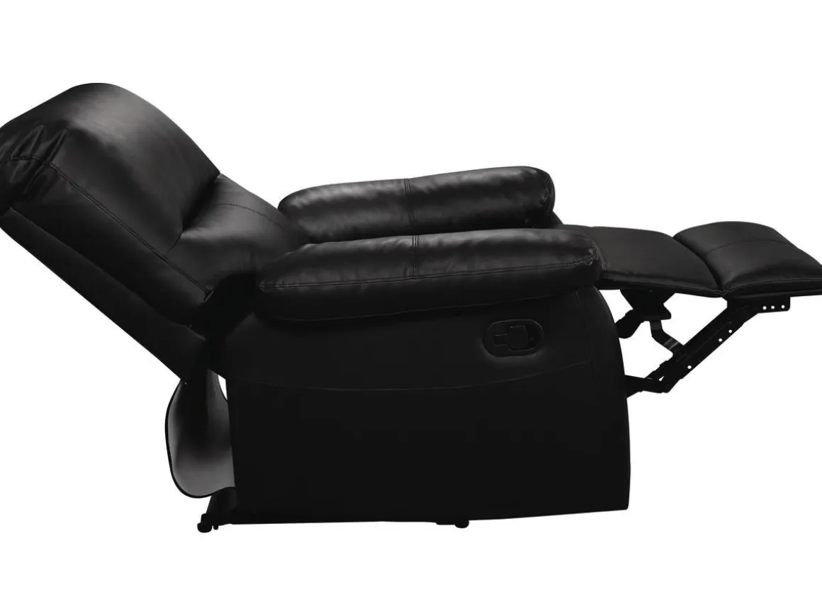 Fauteuil relax "Lincoln" - 90 x 89 x 103 cm - Noir