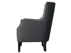 Fauteuil Scandinave Tissu "Duchesse" - 76 x 83 x 100,5 cm - Gris