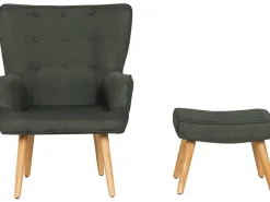 Fauteuil style scandinave tissu "Odense" - 1 place - Gris foncé