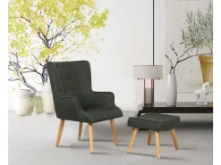 Fauteuil style scandinave tissu 
