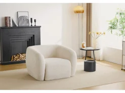 Fauteuil tissu bouclette