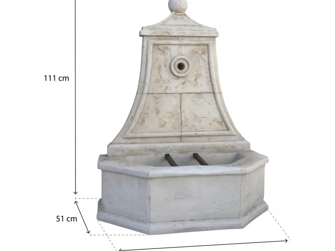 Fontaine " Baccarat" - Pierre reconstituée - 86 x 51 x 111 cm