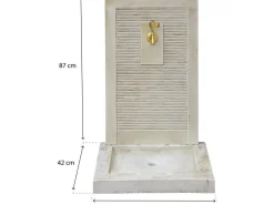 Fontaine "ETNA" - en pierre reconstituée - 57 x 42 x 87 cm Beige