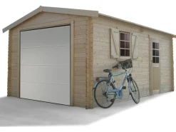 Garage bois - 19.26 m² - 2.58 x 5.38 x 2.53 m - 40 mm