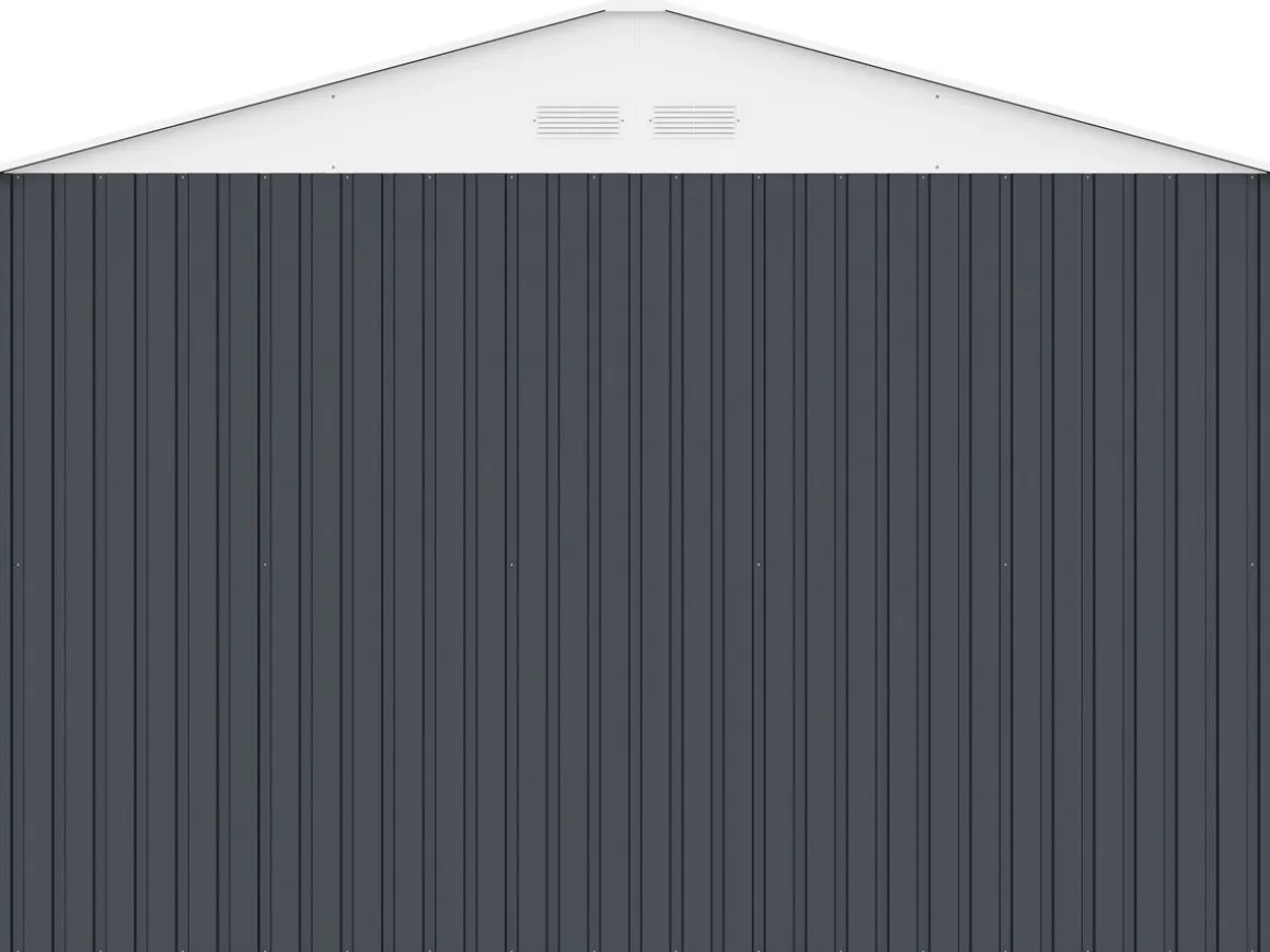 Garage métal " Houston" - 15,36 m² Avec panneau solaire - Anthracite