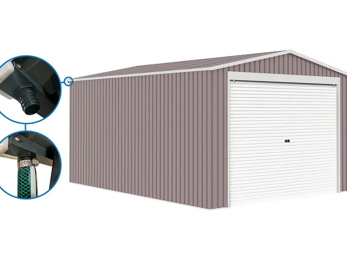 Garage métal "Nevada" - 18,56m² avec panneaux solaires